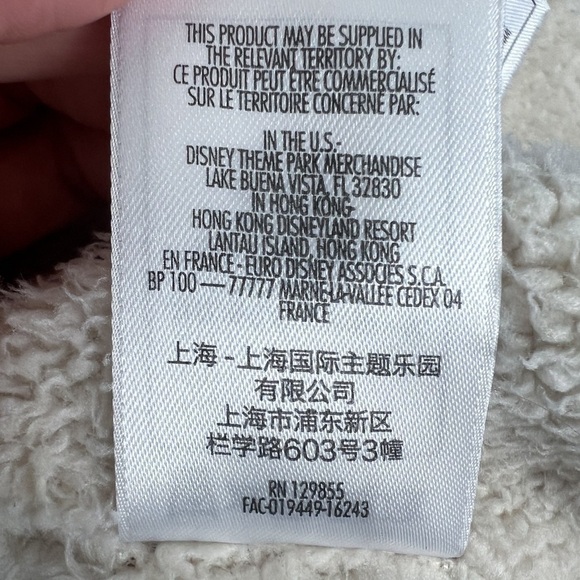 Disney Parks Mickey Mouse Quilted Sherpa Hooded Jacket, Black S - Authentic - Picture 11 of 12